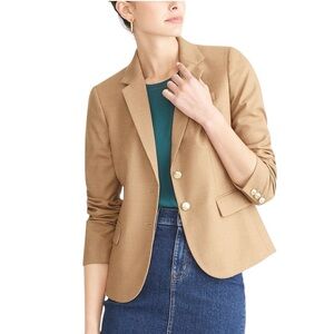 J. Crew Original Schoolboy Classic Fit Two Button Notch Lapel Tan Blazer Size 12